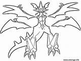 Pokemon Necrozma Coloriage Legendary Legendaire Cosmiques Sulfura Rare Solgaleo Pokémon Extraordinaire Iles Gardien Coloriages sketch template