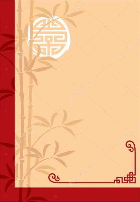 chinese invitation template vector oriental chinese template cover invitation blank page