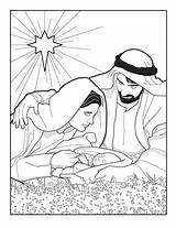 Nativity Birth sketch template