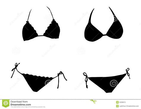 Bikini Silhouette Stock Vector Illustration Of Clothing 5339613