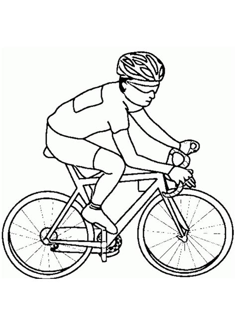 coloring pages bicycle riding coloring page