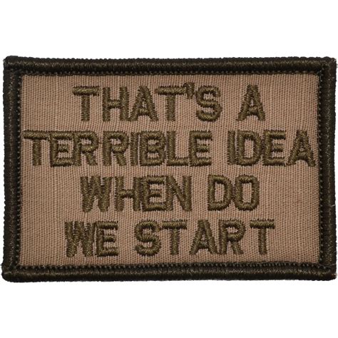 tactical gear junkie patches coyote brown   terrible idea