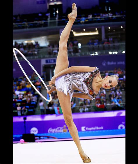 Yana Kudryavtseva Of Russia Performs During The Rhythmic Gymnastics