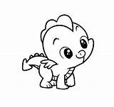 Dragon Spike Coloring Baby Little Pony Pages Pages2color Animals Cookie Copyright Rocks Print sketch template
