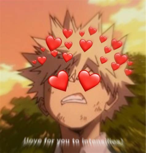 katsuki bakugou heart edit in 2020 cute love memes love