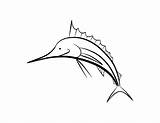Marlin Swordfish sketch template