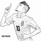 Neymar Jogadores Jogador sketch template