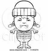 Lumberjack Girl Angry Clipart Cartoon Coloring Boy Thoman Cory Vector Outlined Royalty Mad Rf Illustrations Clipartof sketch template