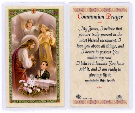sisters  carmel laminated  holy communion cards