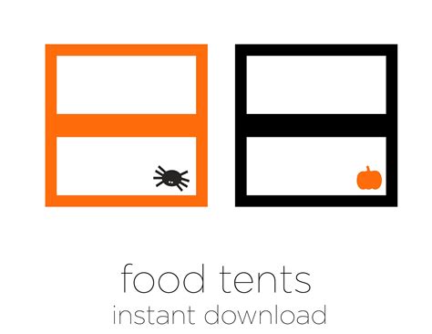 printable halloween food tents halloween printables food tent