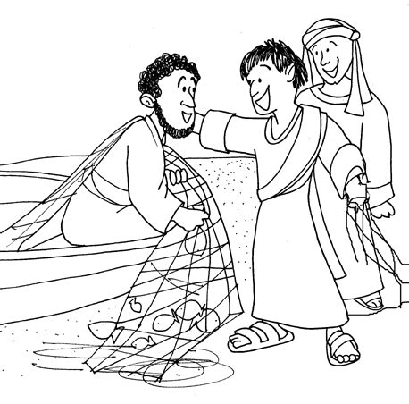 jesus  peter fishing coloring page coloring pages