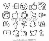 Social Coloring Icon Pages Icons Logo Template sketch template