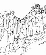 Ronda Dibujos Landscapes Famous Rincones Mundo sketch template