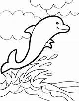 Golfinho Onda Desenhar Saltando Tudodesenhos Sponsored sketch template