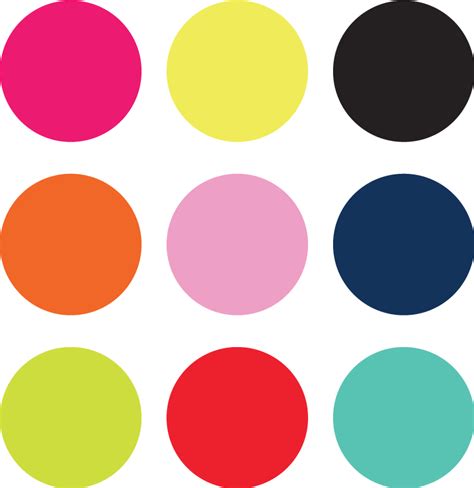 coloured circle stickers tenstickers