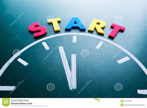 time  start concept stock image image  affect clean