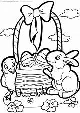 Easter Osterkorb Ostern Kolorowanki Malvorlage Basket Osternest Malvorlagen Pascua Wielkanocny Aprile Wielkanocne Crayola Kolorowanka Wielkanoc Koszyk Druku Eggs Malowanka Printables sketch template