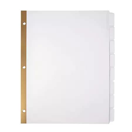 office depot brand plain dividers  tabs  labels white  tab pack