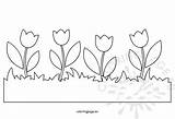Tulips Coloringpage sketch template