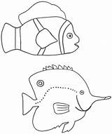 Fish Coloring Discus Printable Clown Cutouts Pages Print Tropical Color Clipart 31kb 1200px 1000 Library Popular Drawings sketch template