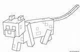 Ocelot Minecraft Coloring Pages Printable sketch template