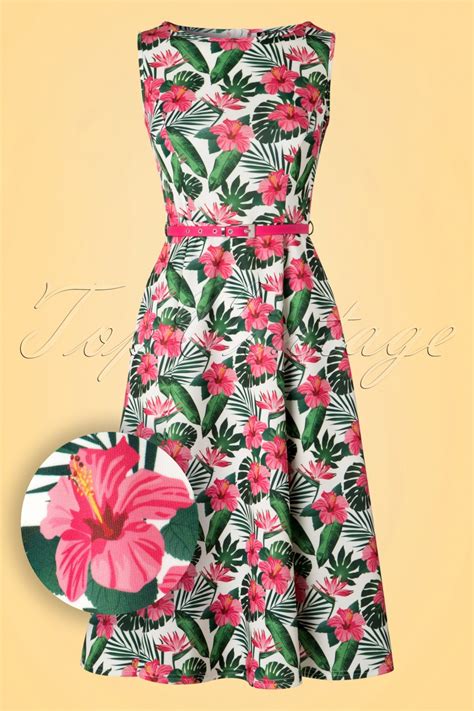 retro tiki tropical hawaiian style dresses