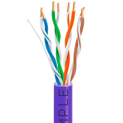 cate bulk ethernet cable awg cca mhz feet purple