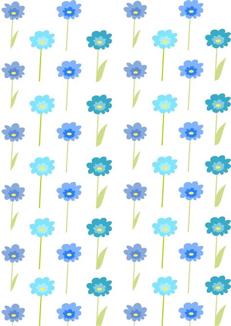 digital floral scrapbooking paper blue flowers ausdruckbares