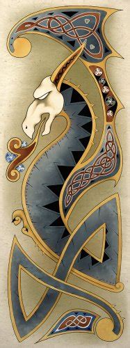 Celtic Dragon Art Poster Print