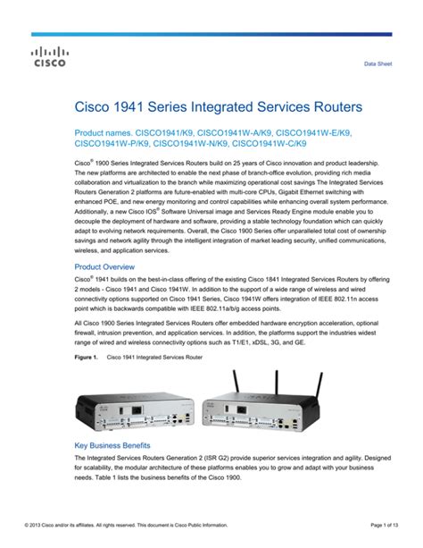 cisco  series integrated services routers