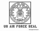 Coloring Force Air Pages Military Logo Emblems Seal Printable Seals Kids Book Google Search Veterans Logos Flag Crafts Marines Flags sketch template