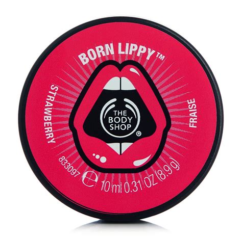 body shop born lippy pot lip balm strawberry ml buy