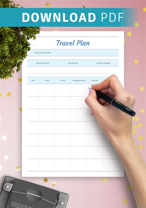downloadable  printable vacation planner template francesco printable