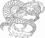 Dragon Coloring Pages Chinese Print Printable Kids Realistic sketch template
