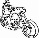 Coloring Motorcycle Pages Printable Library Clipart Line sketch template