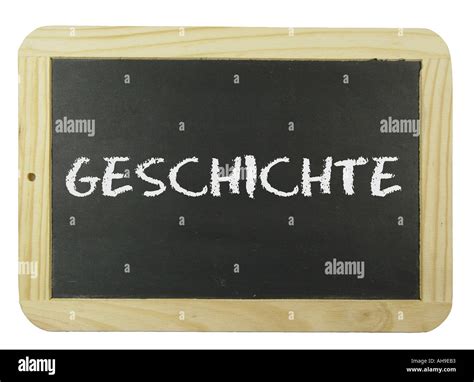 tafel mit der label geschichte symbol fuer schule lehr und