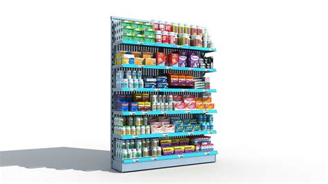 drugstore pharmacy shelf  model cgtrader