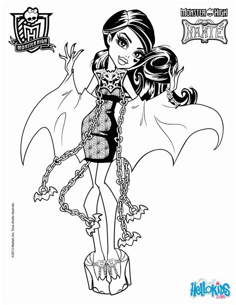 monster high coloring pages draculaura  clawdeen coloring home