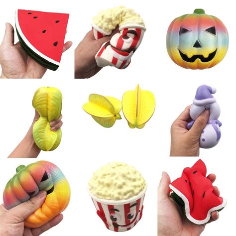 details   jumbo slow rising squishies scented charms kawaii squishy squeeze toys lot