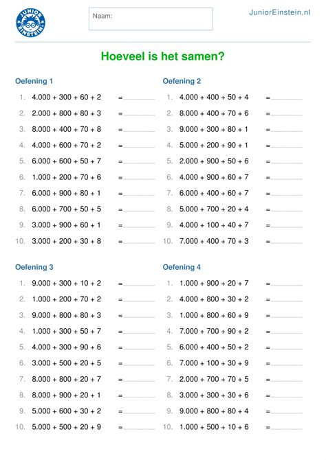werkblad hoeveel  het samen