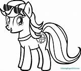 Pony Little Coloring Pages Shimmer Sunset Color Getcolorings Getdrawings sketch template