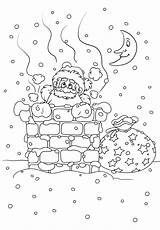 Chimney Santa Coloring Pages все категории из раскраски Year sketch template