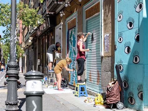 arte urbano en madrid de lavapies  malasana mirador madrid