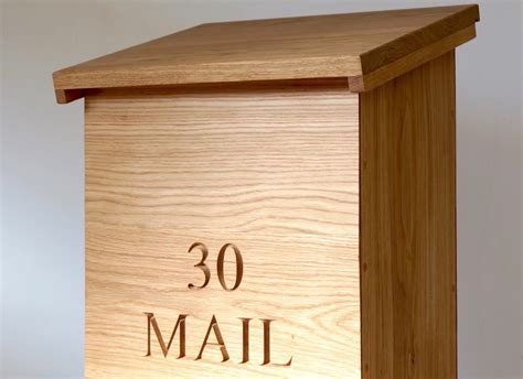 personalised wooden post box  lock makemesomethingspecial