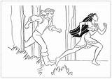 Coloring Pocahontas Pages Smith John Chasing Disney Getcolorings sketch template