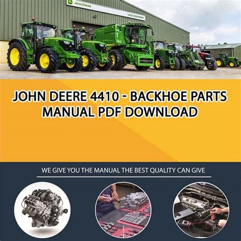 john deere  backhoe parts manual   service manual repair manual