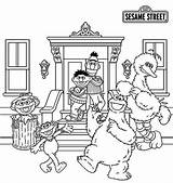 Sesame Street Coloring Color sketch template