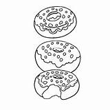 Clipart Coloring Donuts Sprinkle Donut Pages Webstockreview sketch template