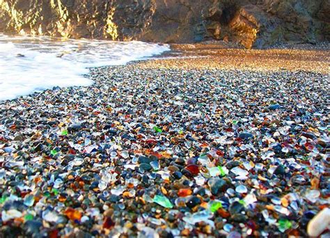 glass beach made from broken glasses and the pics resemble