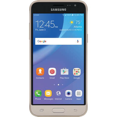 cricket wireless samsung galaxy sol gb prepaid smartphone gold walmartcom